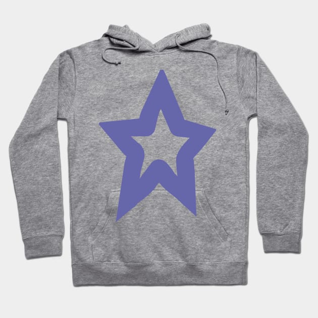 Star Very Peri Periwinkle Blue Color of the Year 2022 Hoodie by ellenhenryart